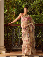 Sequin Embroidery Organza Saree